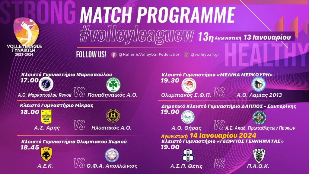 Volley League Γυναικών: Συνέχεια με τους αγώνες της 13ης αγωνιστικής