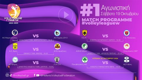 Volley League Γυναικών: Στην ΕΡΤ-2 το Παναθηναϊκός Α.Ο. - Α.Σ.Π. Θέτις (Πρόγραμμα 1ης αγωνιστικής)